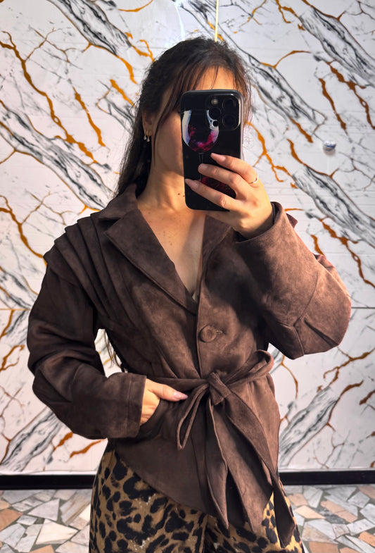 Jacket camoscio brown