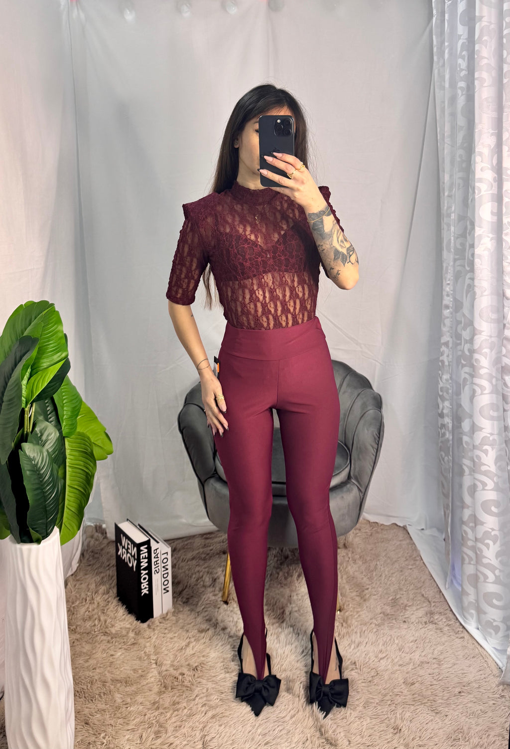 Leggins bordeaux