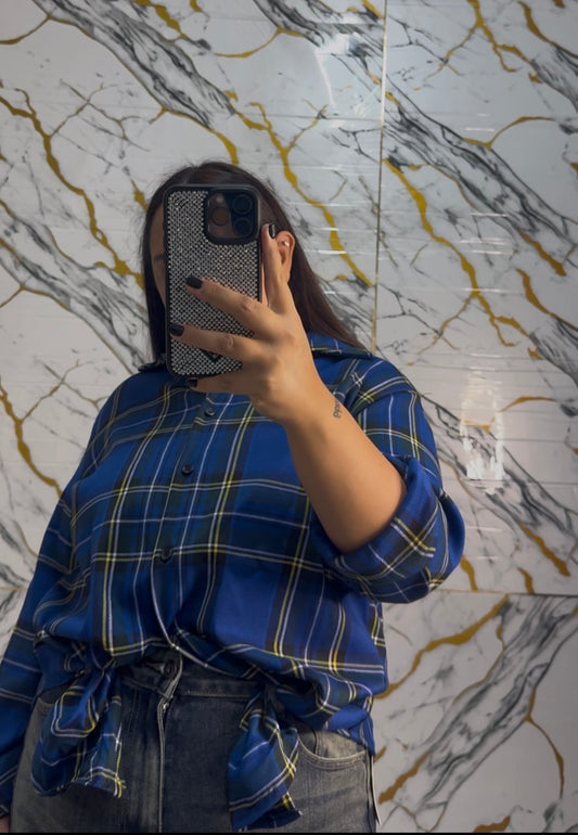 Camicia quadri blu