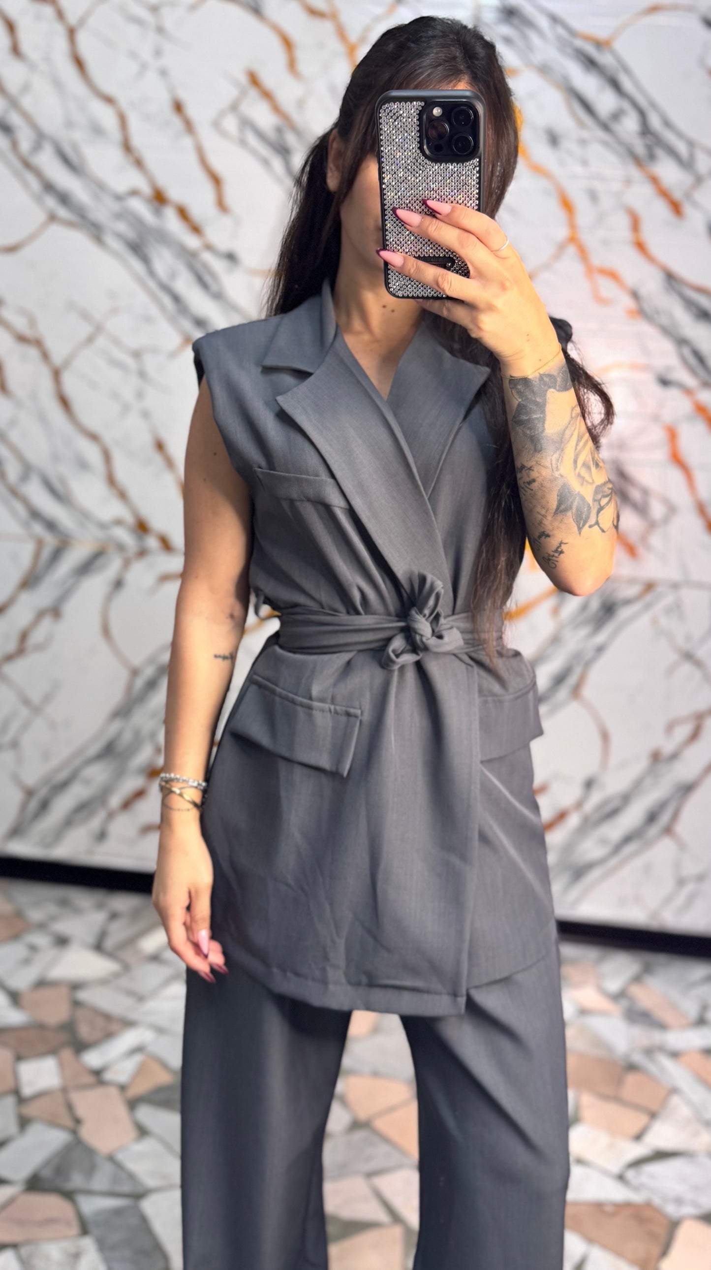 Coordinato Bianca grigio
