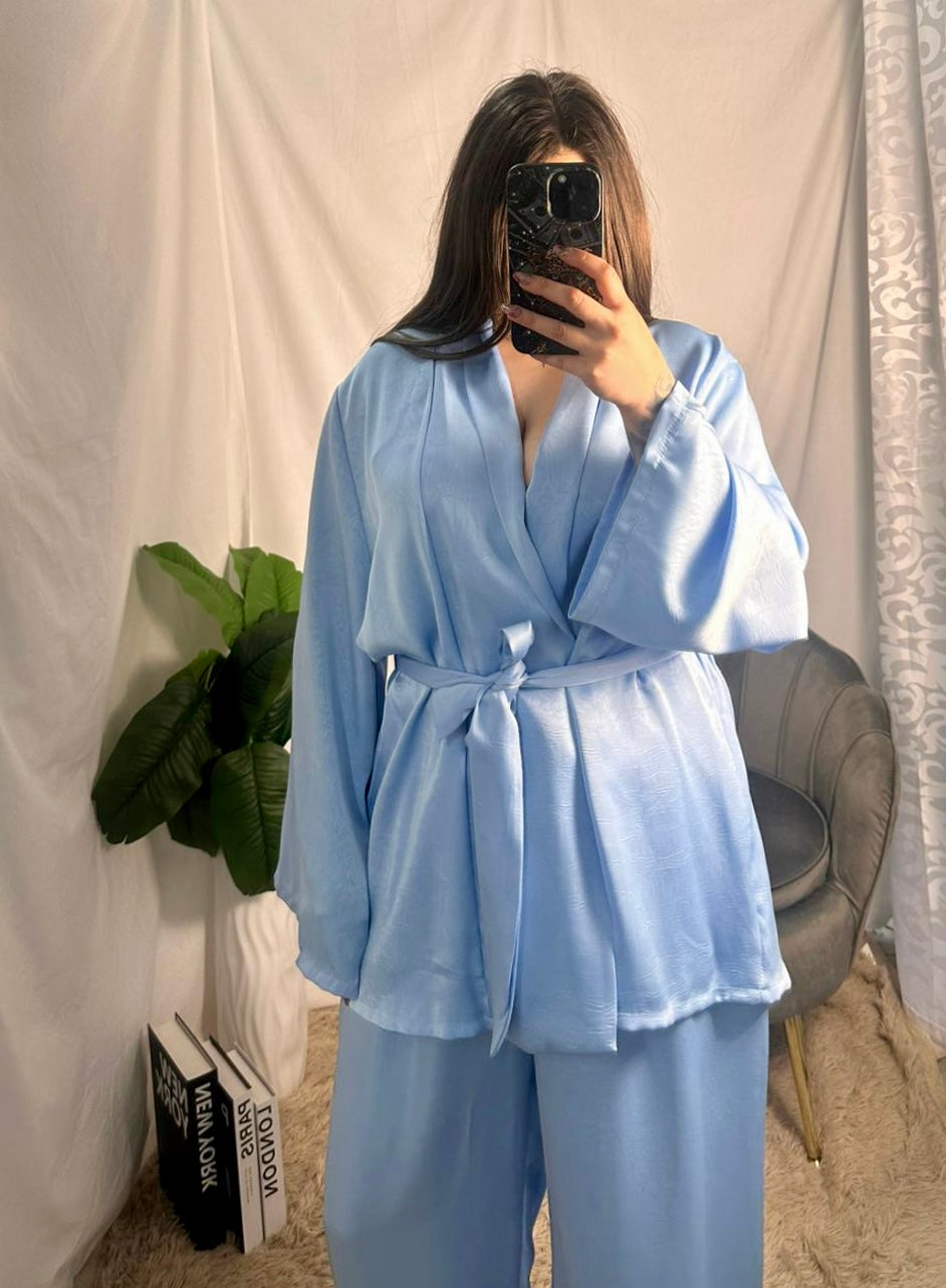 Curvy coordinato Bibi celeste