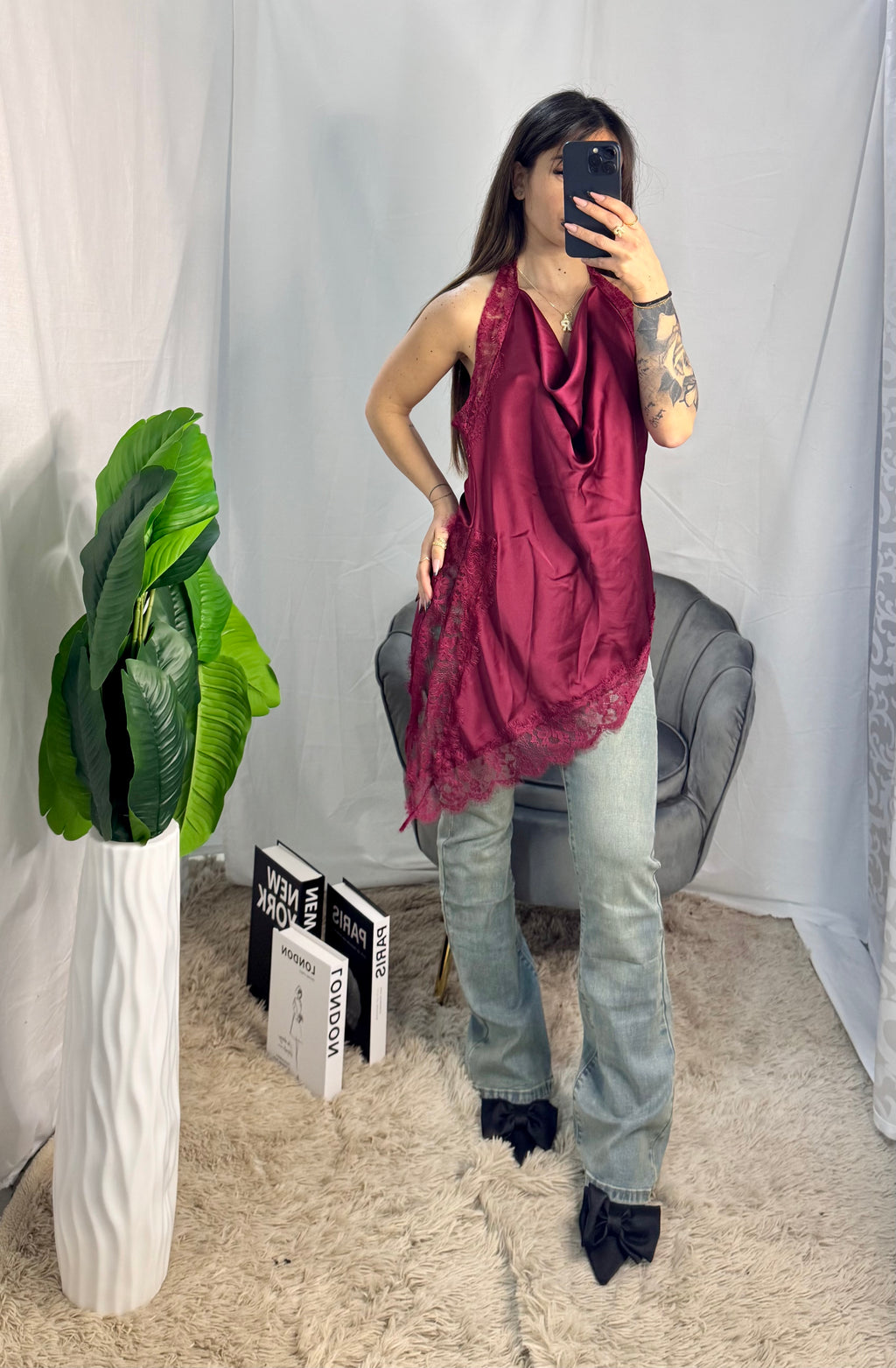 Sotto giacca Tiziana bordeaux