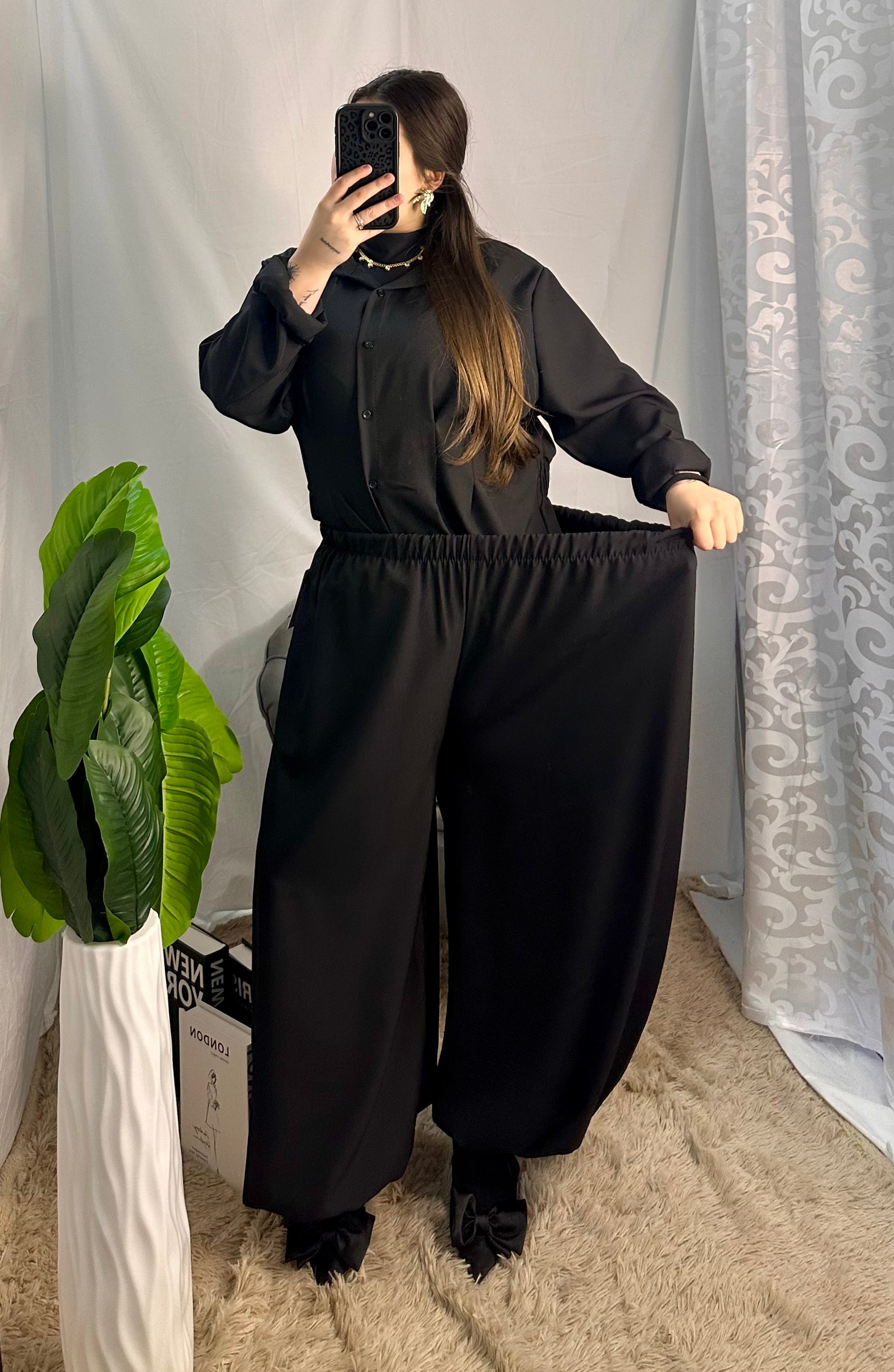 Curvy pantalone Aladin nero