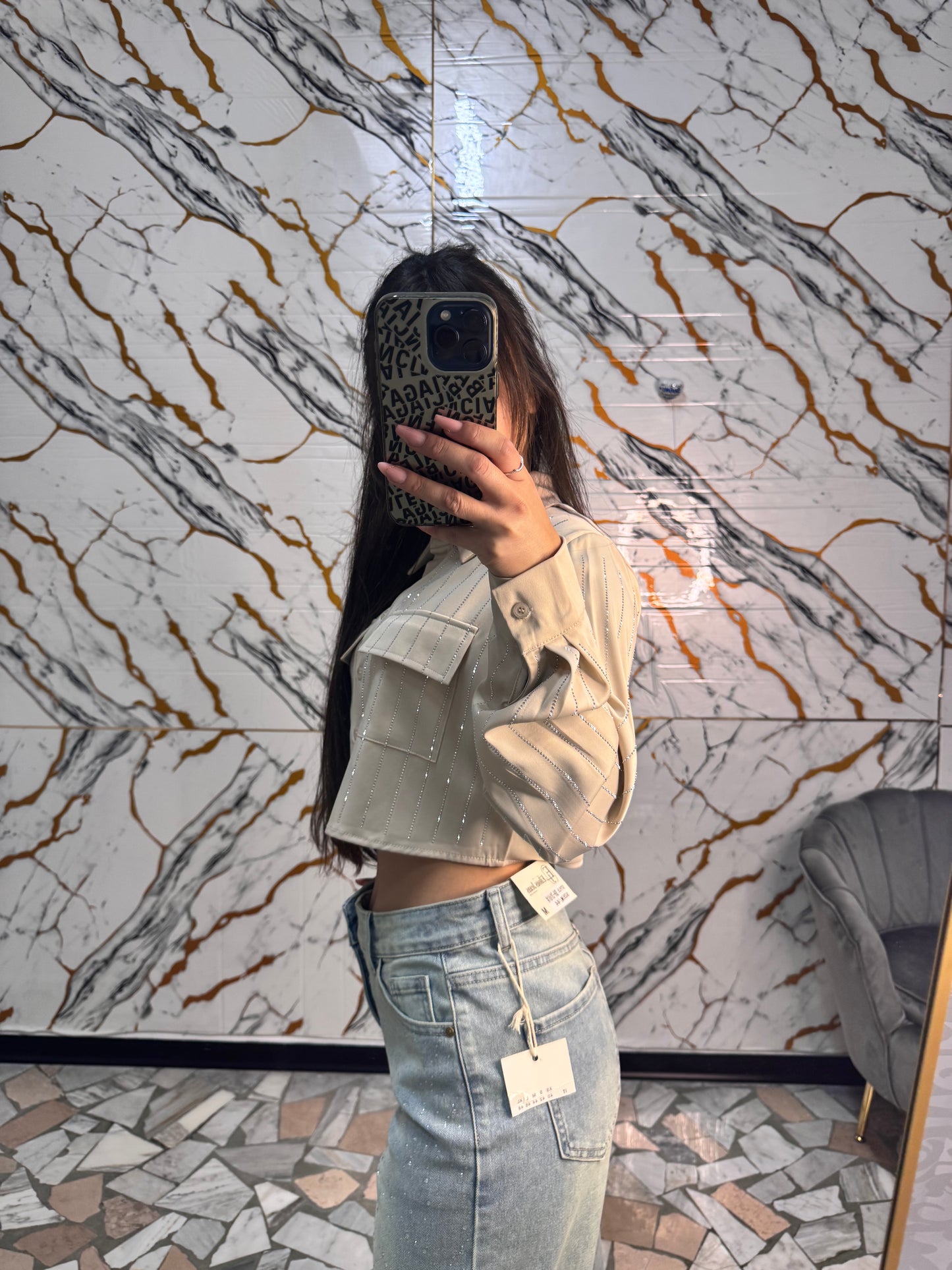 Camicia croptop luce