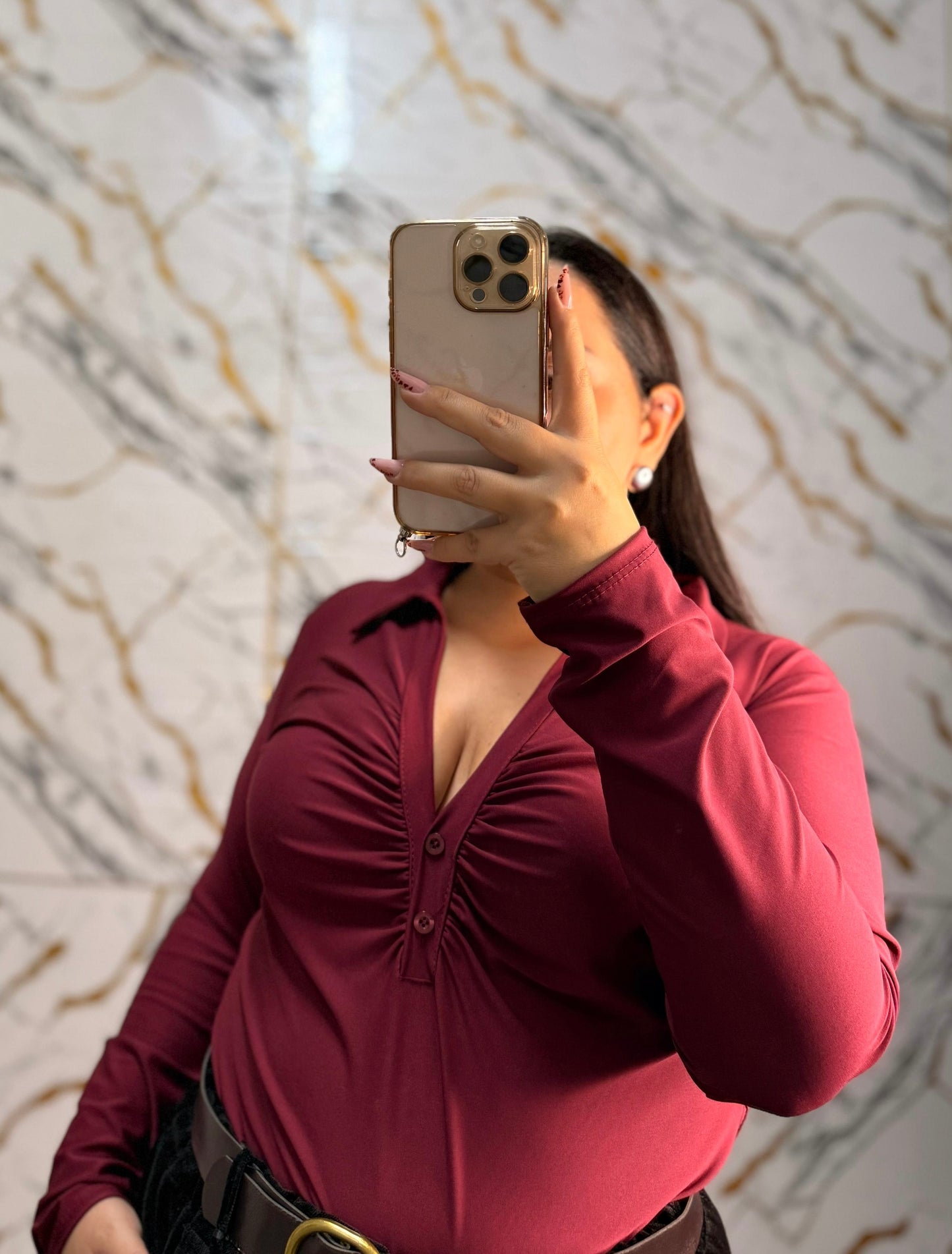 Curvy body Kory bordeaux