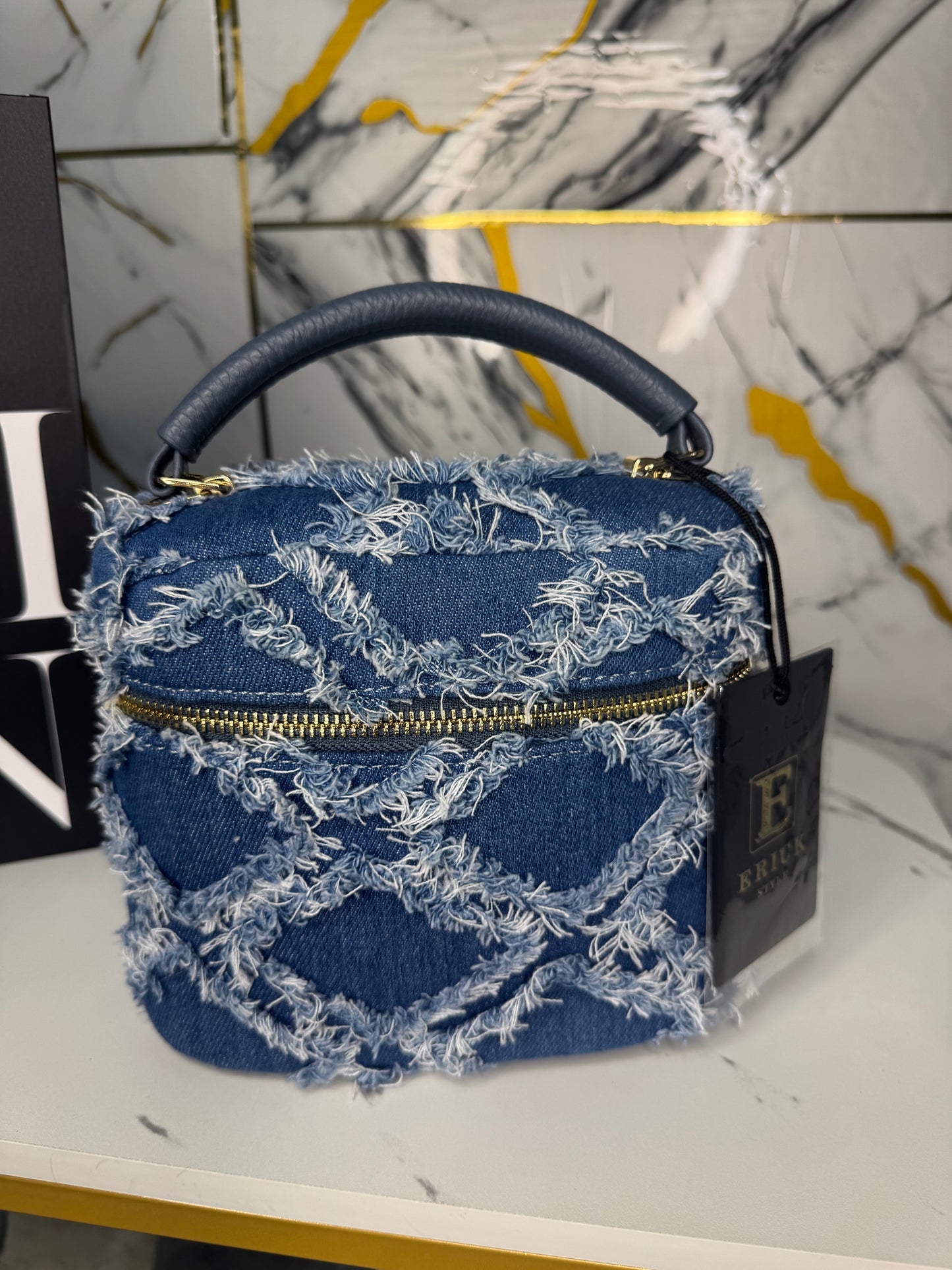 Borsa bauletto denim