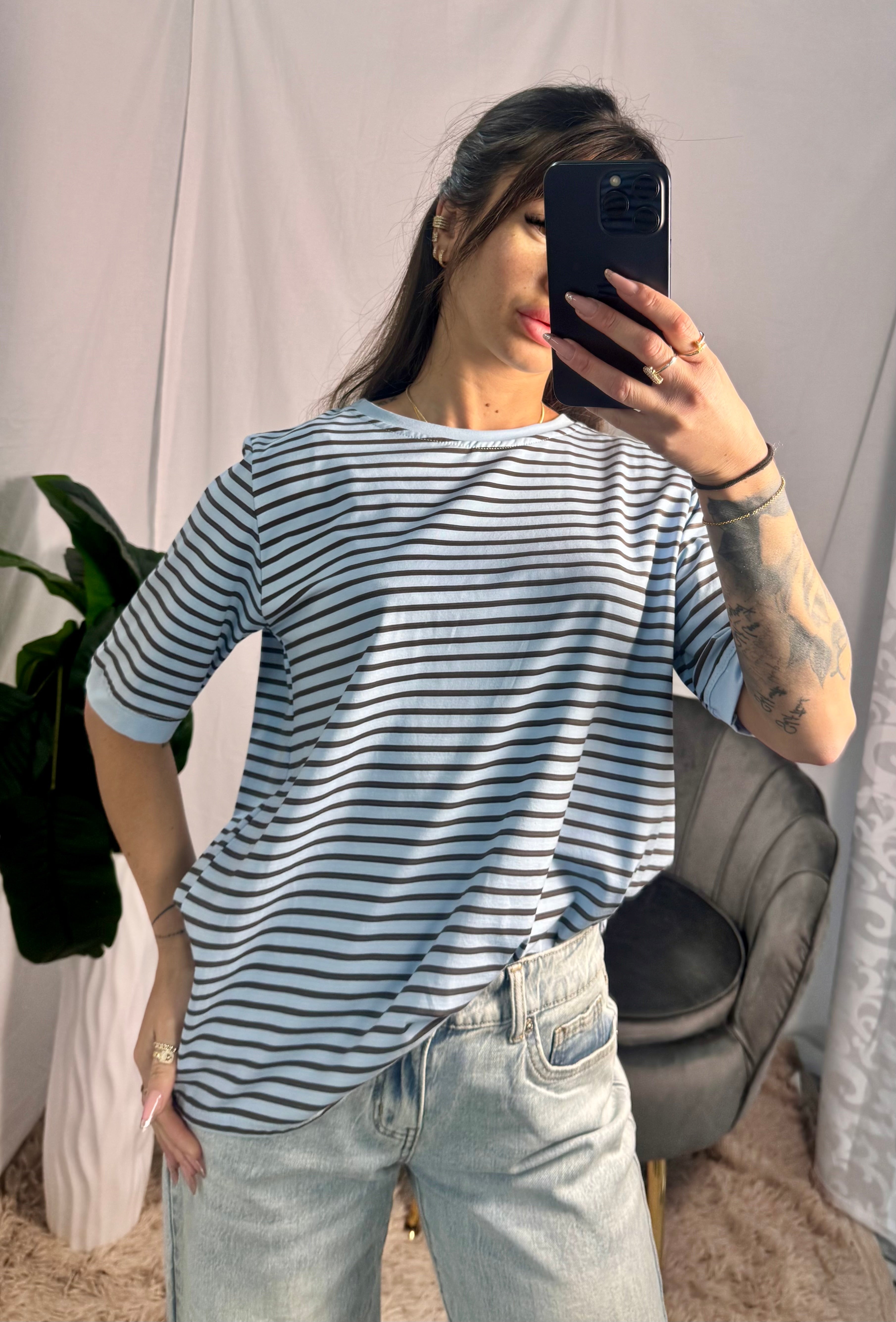 T-shirt Hollywood celeste