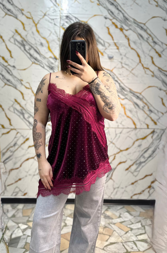 Curvy sottogiacca Sara bordeaux