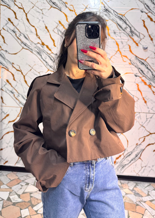 Mini trench marrone
