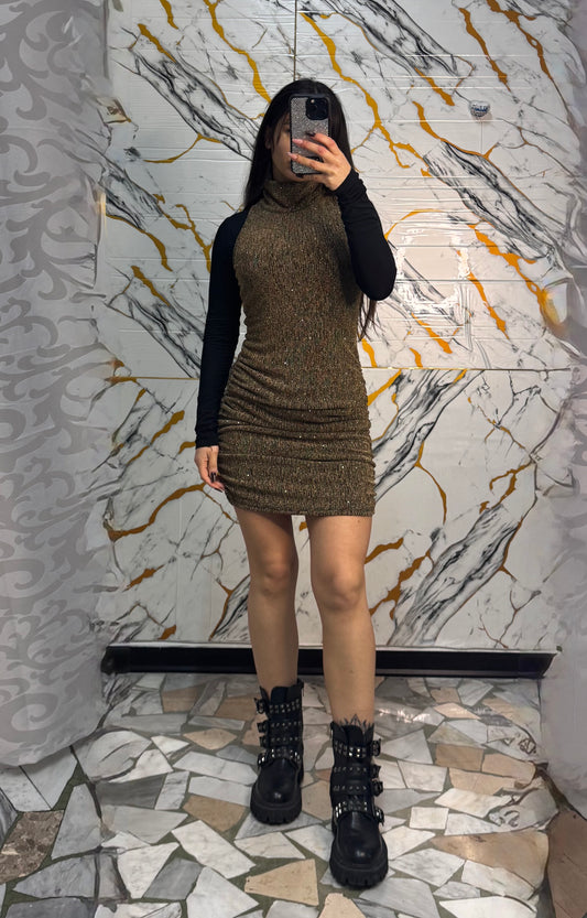 Mini dress oro