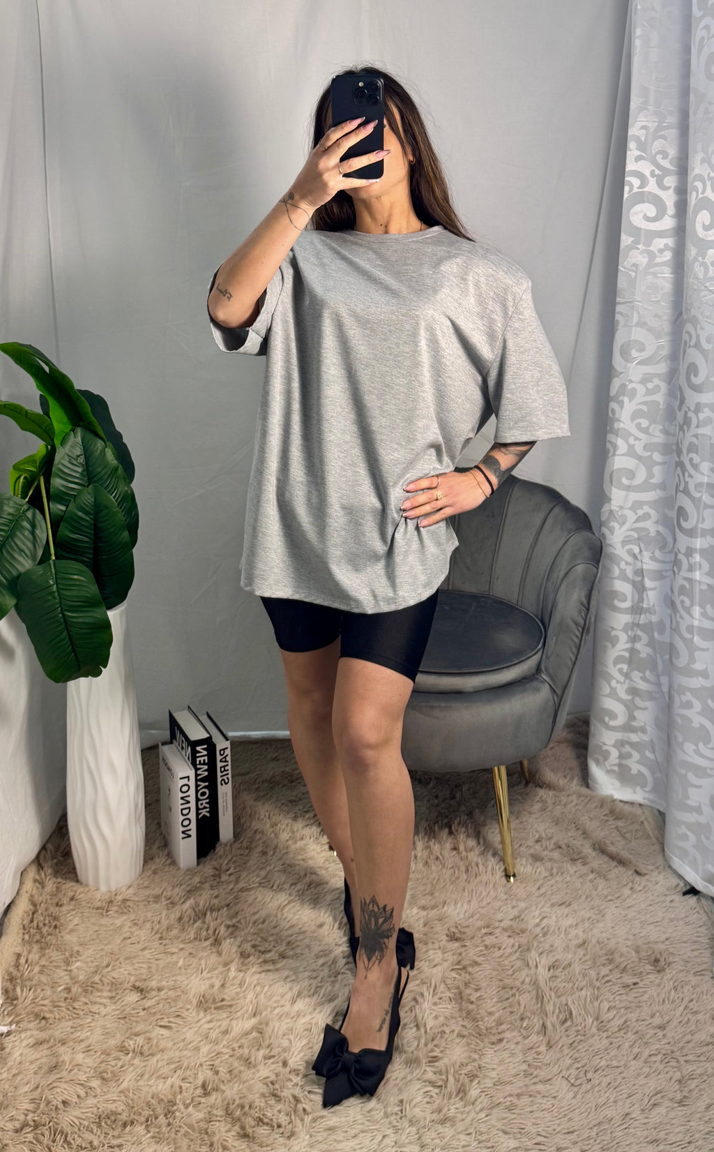 T-shirt basic grigia