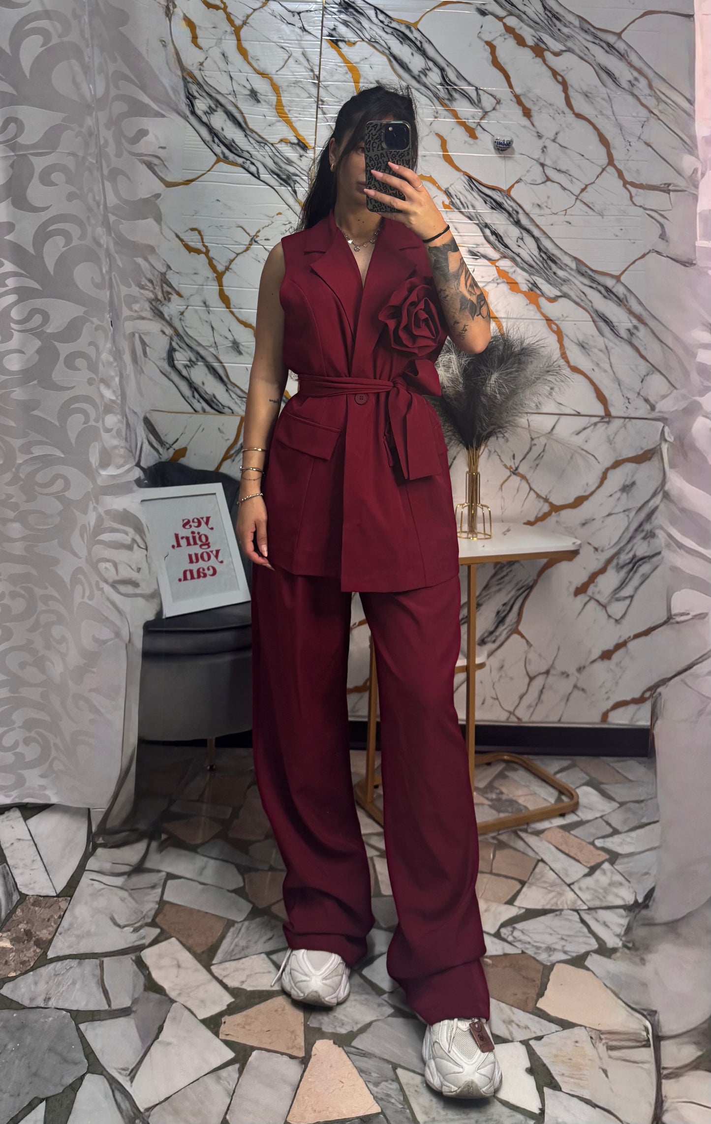 Coordinato Bloom Suit Bordeaux