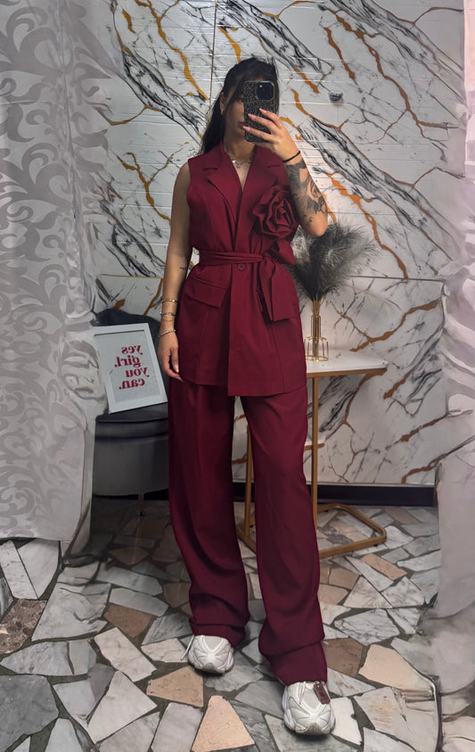 Coordinato Bloom Suit Bordeaux