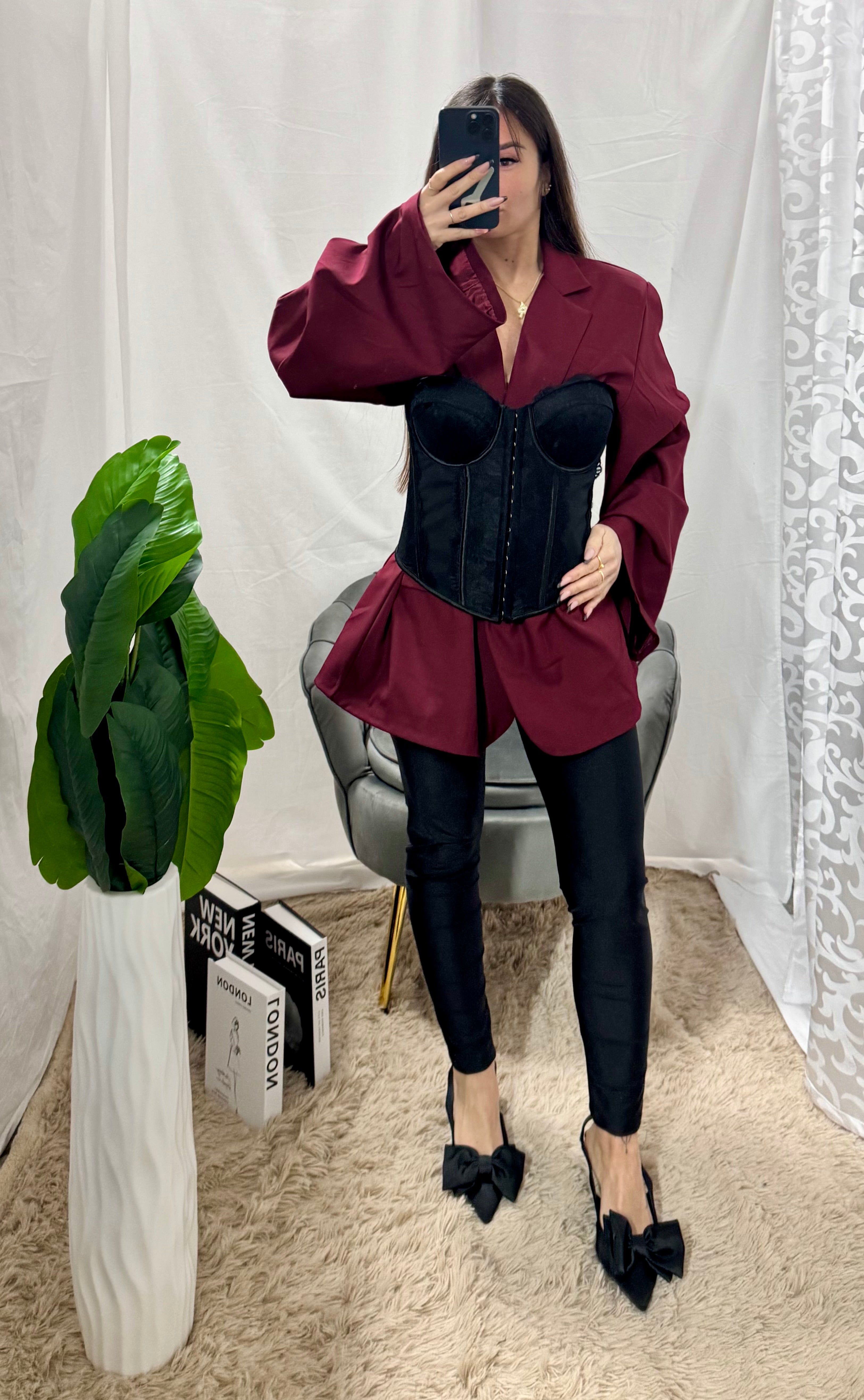 Corsetto Bridgerton nero